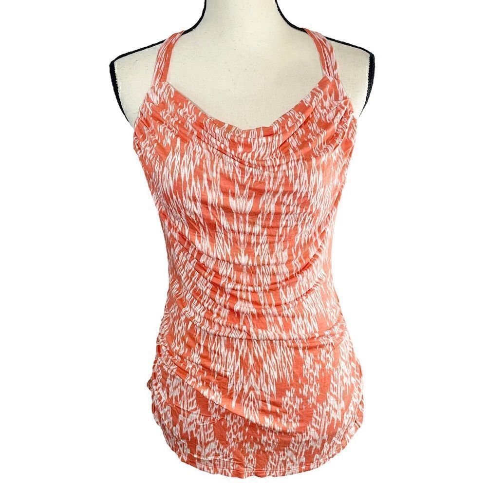 Banana Republic Orange Racerback Tank Top Built In Sports Bra Small